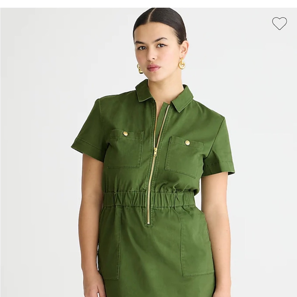 J CrewGreen utility dress NIB - Picture 3 of 5